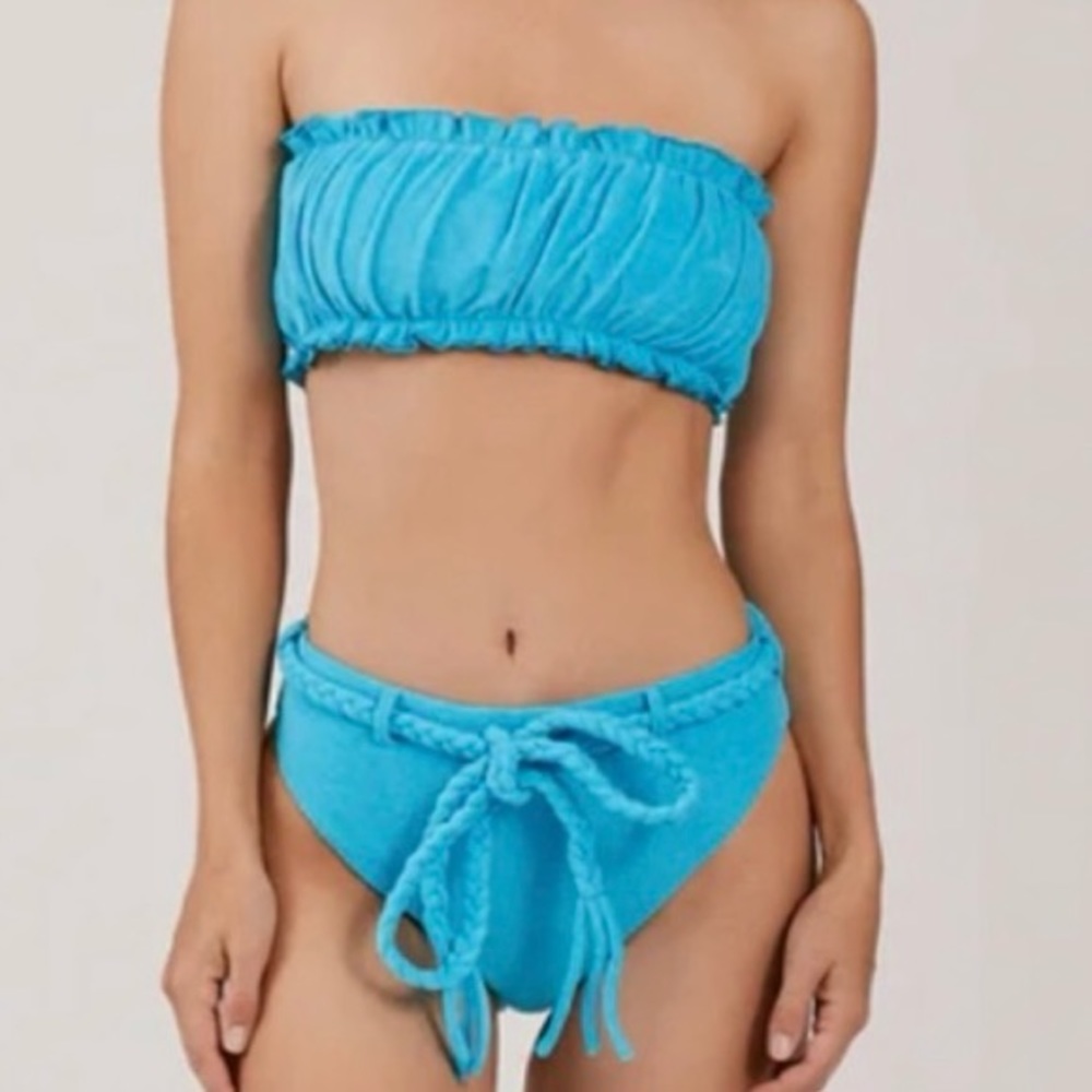 NWOT Something Navy Blossom Bikini Set